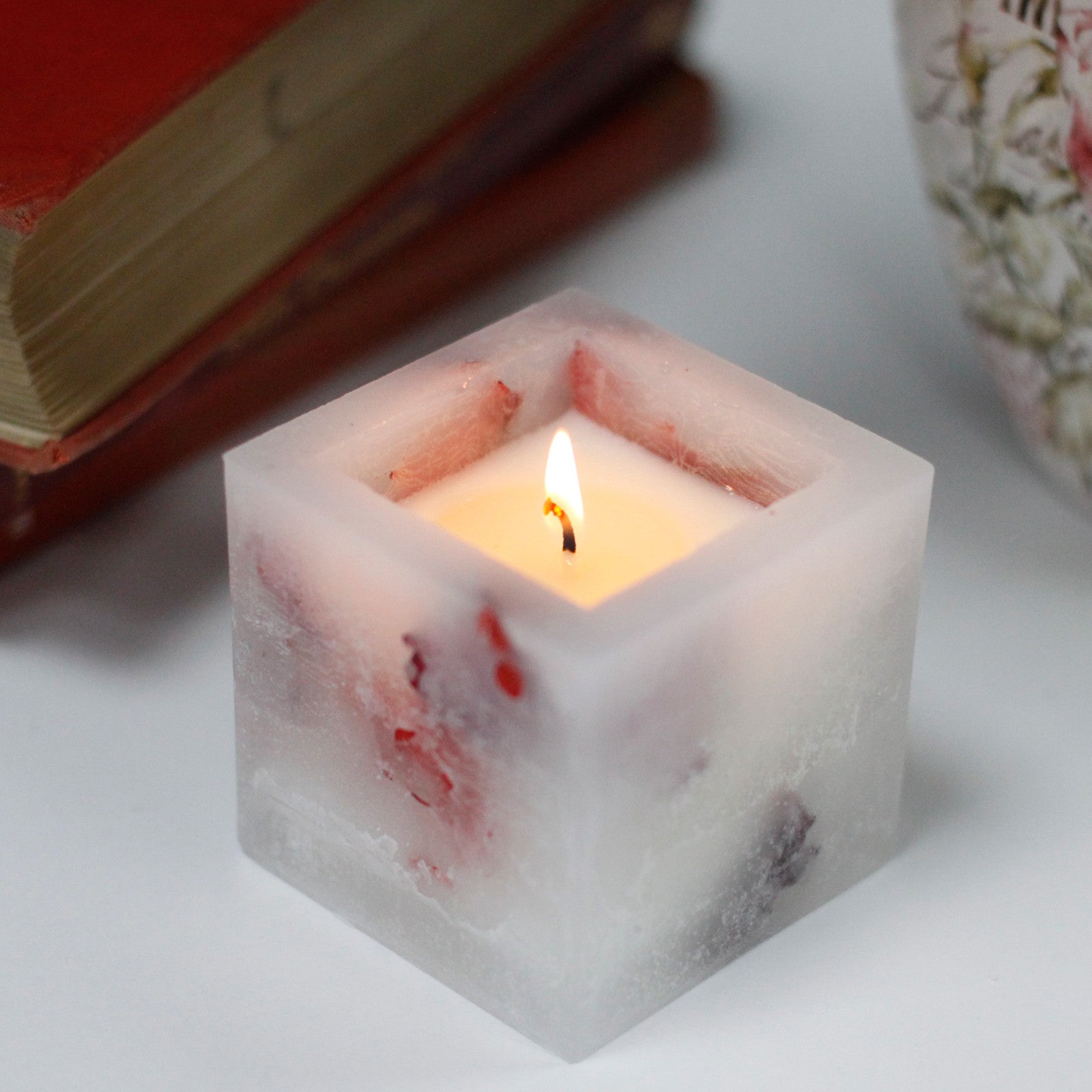 Enchanted Glowing Rose Candle